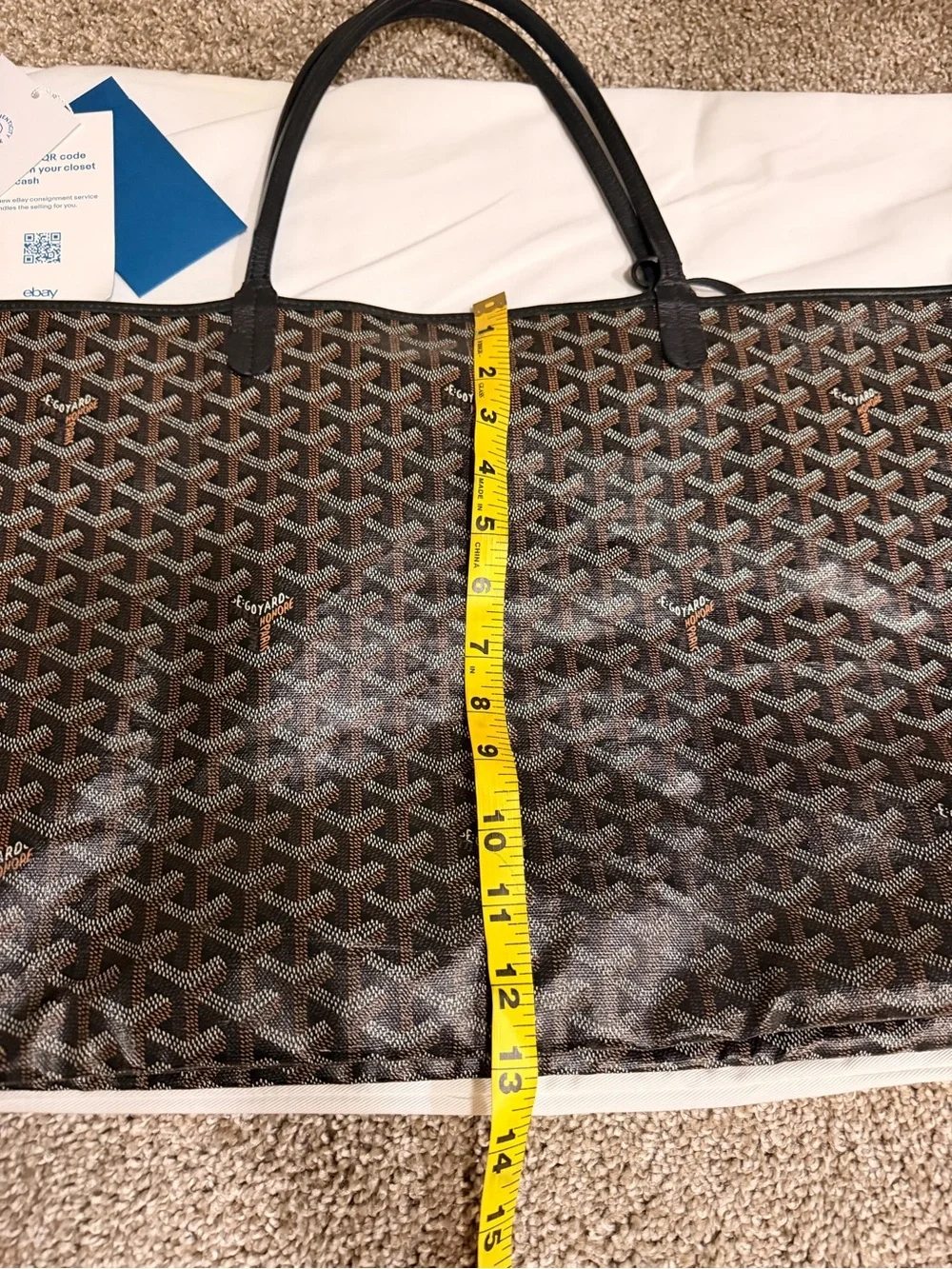 Goyard Saint Louis GM tote in Black and Brown Goyard Canvas - Picture 3 of 16